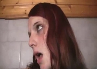 Sister spotted stimulating her tight vagina