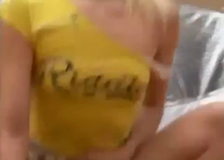 Slim blonde doll fucked in doggy pose